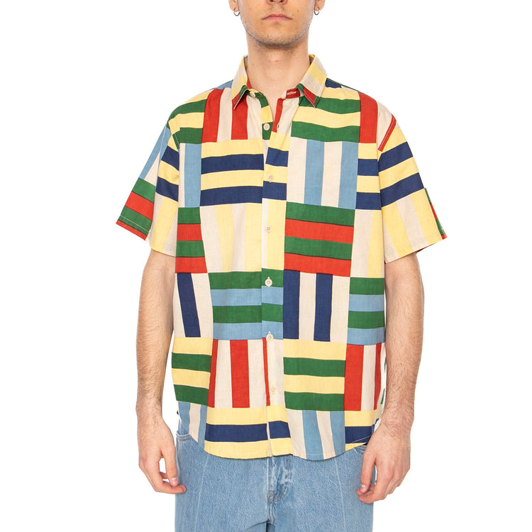 Field Tom Shirt Multicolor - Camicia Maniche Corte Uomo Multicolore MSH00196-MULTICOLOR . THINKING MU 