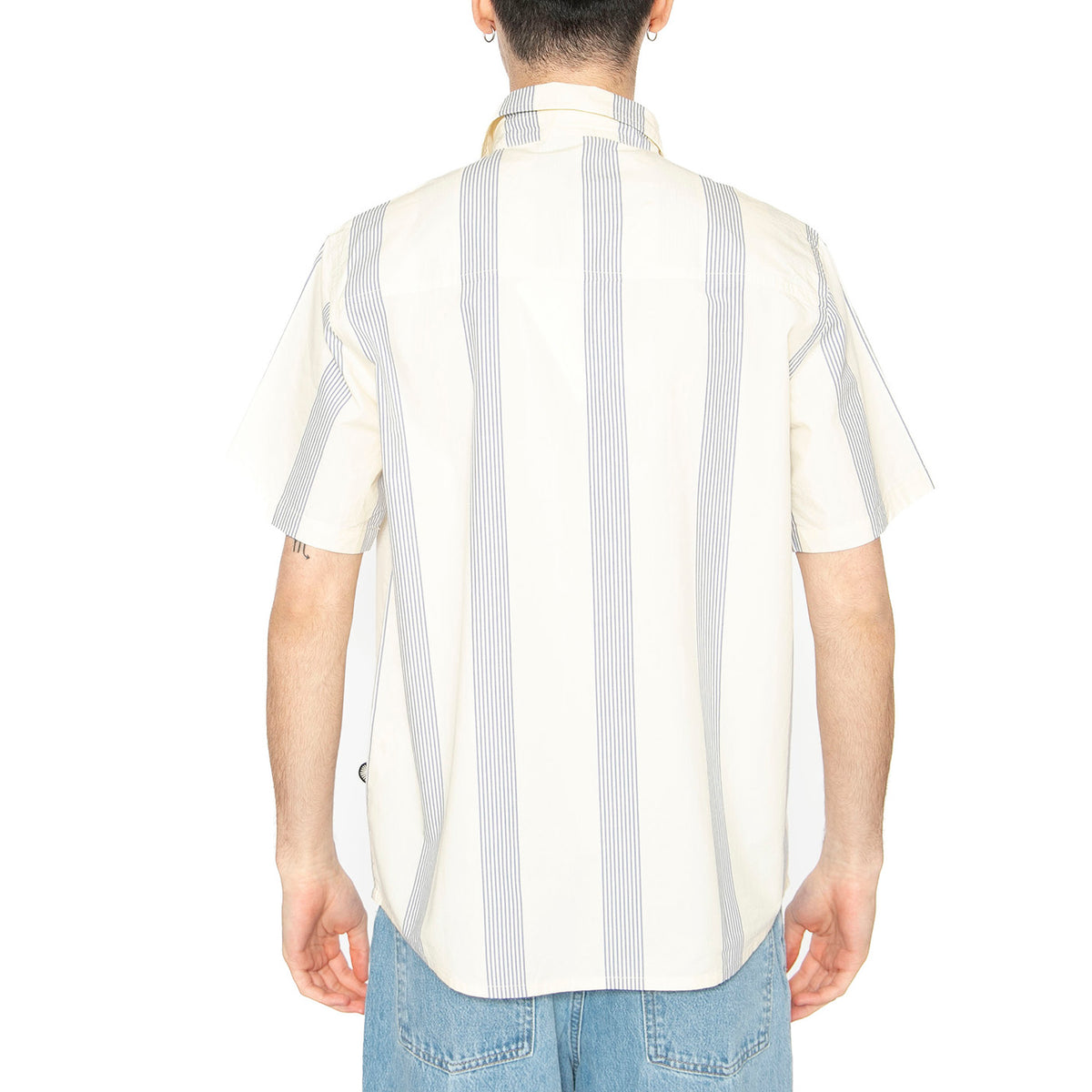 Persian Stripes Tom Shirt Ecru - Camicia Maniche Corte Uomo Multicolore MSH00212-ECRU . THINKING MU 