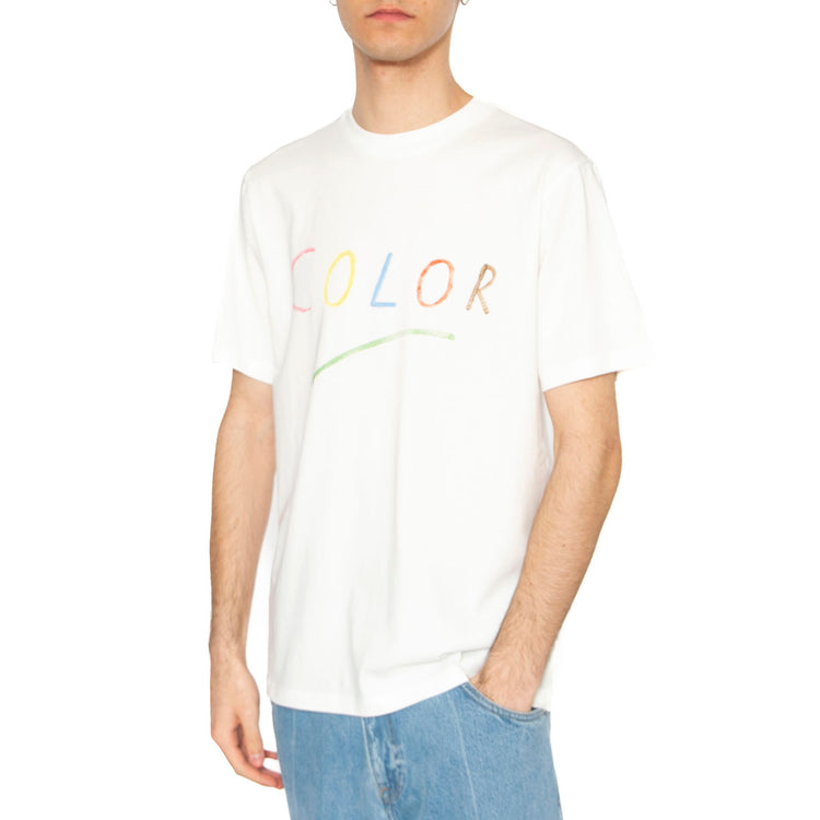 Colors Zach Tee White - Maglietta Girocollo Uomo Bianca MTS00425-WHITE . THINKING MU 
