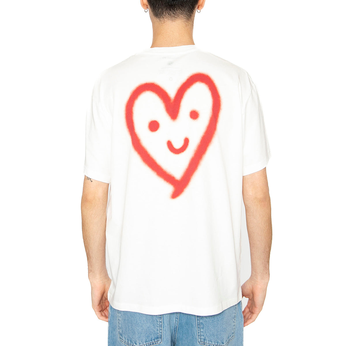 Cutre Heart Aaron Tee White - Maglietta Girocollo Uomo Bianca MTS00443-WHITE . THINKING MU 