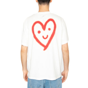Cutre Heart Aaron Tee White - Maglietta Girocollo Uomo Bianca MTS00443-WHITE . THINKING MU 
