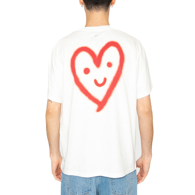 Cutre Heart Aaron Tee White - Maglietta Girocollo Uomo Bianca MTS00443-WHITE . THINKING MU 