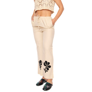 Marygold Brigitte Pants Ecru - Pantaloni Donna Beige WPT00223-ECRU . THINKING MU 