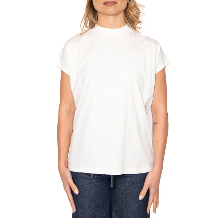 White Volta Tee White - Maglietta Girocollo Donna Bianca WTS00226-WHITE . THINKING MU 