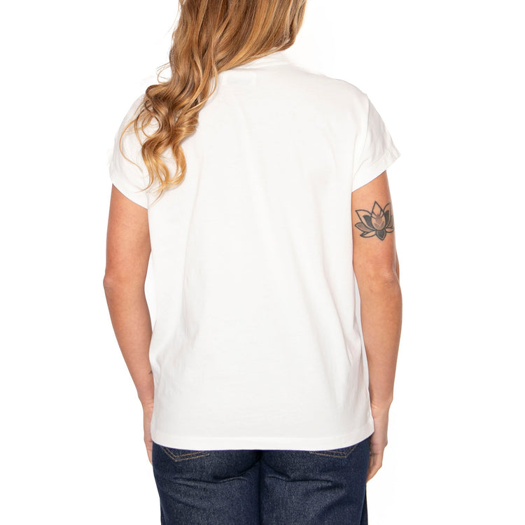 White Volta Tee White - Maglietta Girocollo Donna Bianca WTS00226-WHITE . THINKING MU 