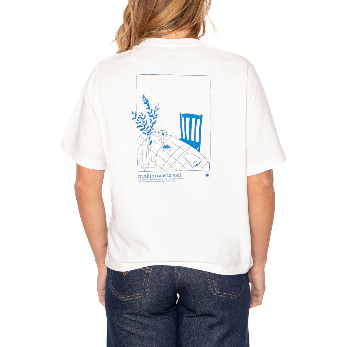Sobremesa Lucia Tee White - Maglietta Girocollo Donna Bianca WTS00416-WHITE . THINKING MU 