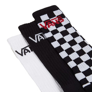 Classic Crew Cherries Black / White - Set da Tre Paia di Calzini Uomo Multicolore VN000F0XY281 . VANS 