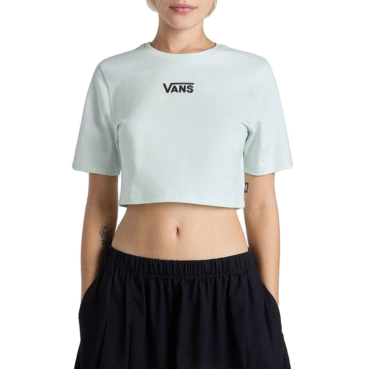 FLYING V CREW CROP II HINT OF MINT - Maglietta Girocollo Cropped Donna Verde VN000GFFRNE1 . VANS 