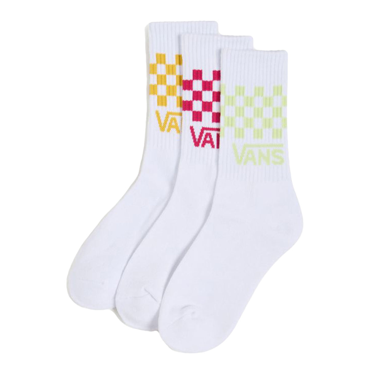 Classic Check Crew Cherries Jubilee - Seta da Tre Paia di Calzini Uomo Bianchi VN000GMUC9L1 . VANS 