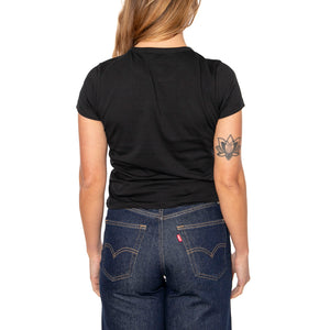 Basic Mini SS Black - Maglietta Girocollo Donna Nera VN000JDQBLK1 . VANS 