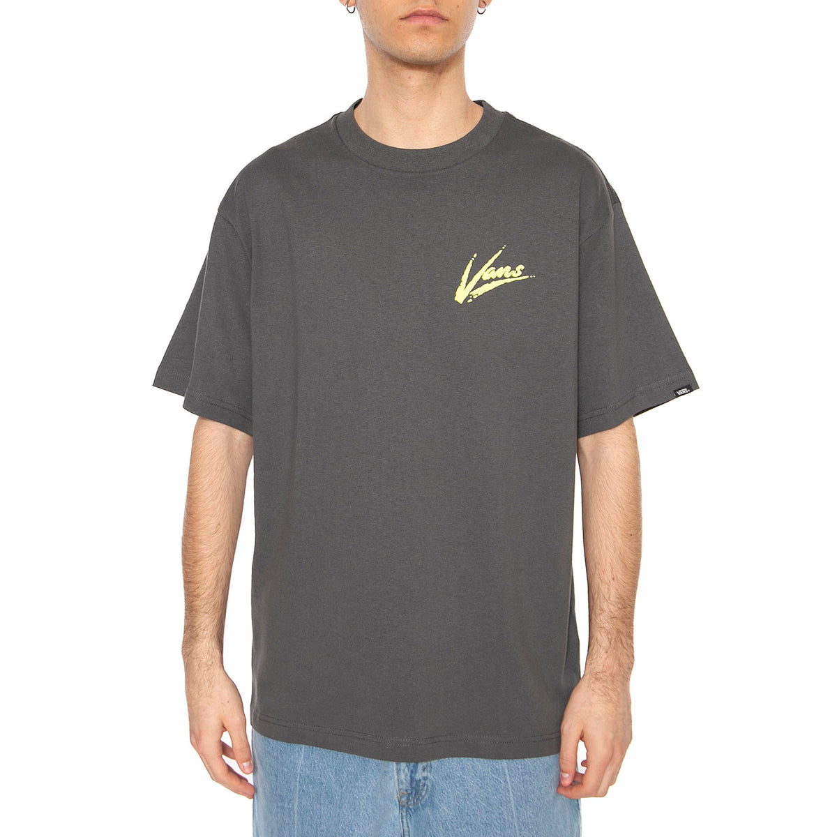 Dettori Loose SS Asphalt / Shadow Lime - Maglietta Girocollo Uomo Grigia VN000K42EBA1 . VANS 