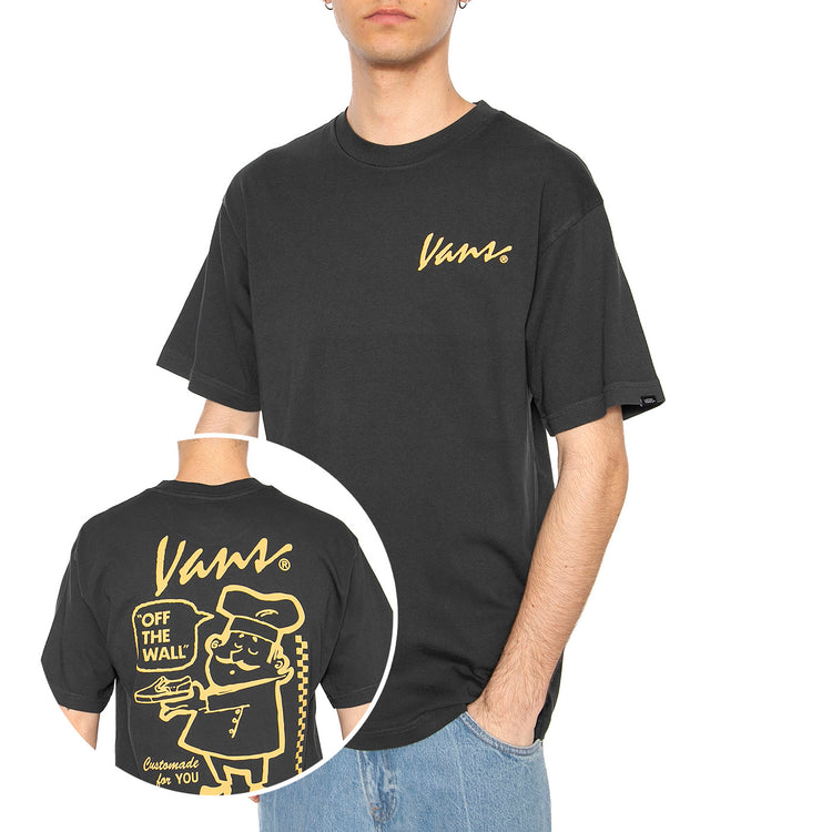 66 Baked In Loose SS Black - Maglietta Girocollo Uomo Nera VN000NTSBLK1 . VANS 