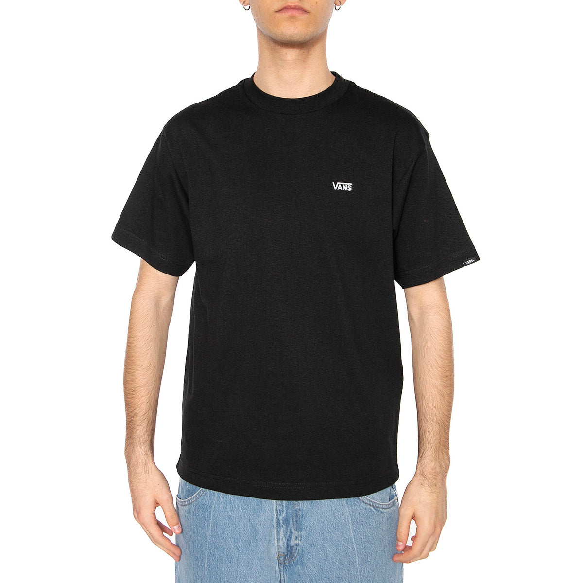 Left Chest II Loose SS Black - Maglietta Girocollo Uomo Nera VN000P1PBLK1 . VANS 