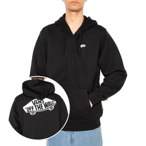 Syle 76 II Loose FT FZ PO Black/White - Felpa con Cappuccio Uomo Nera VN000P53Y281 . VANS 