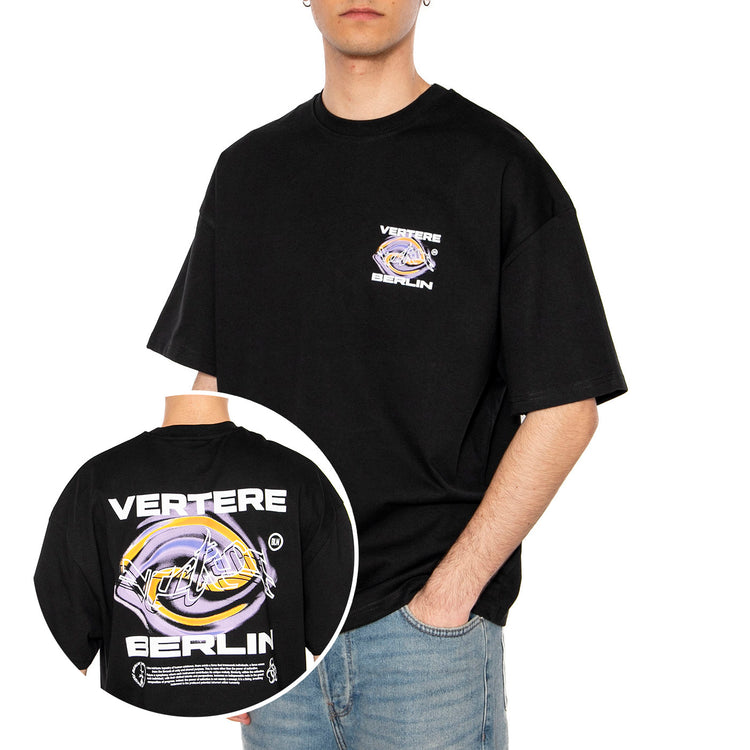 Hypno T-Shirt Black - Maglietta Girocollo Uomo Nera VER-T287-BLK . VERTERE BERLIN 