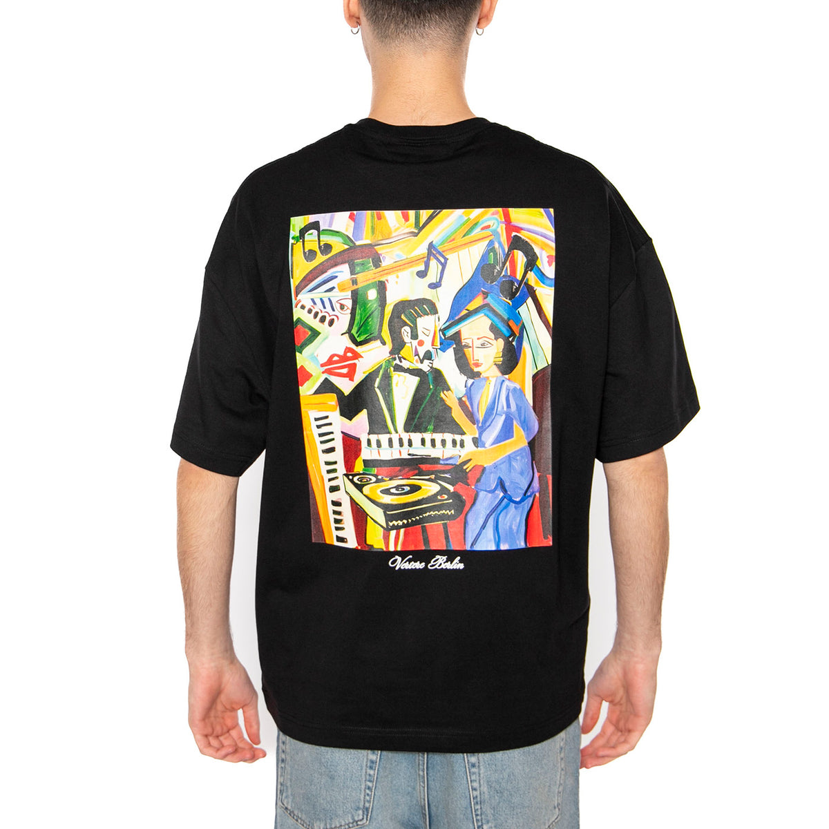 20s T-Shirt Black - Maglietta Girocollo Uomo Nera VER-T291-BLK . VERTERE BERLIN 