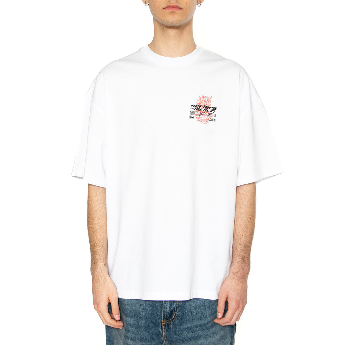 Overlay T-Shirt White - Maglietta Girocollo Uomo Bianca VER-T292-WHT . VERTERE BERLIN 