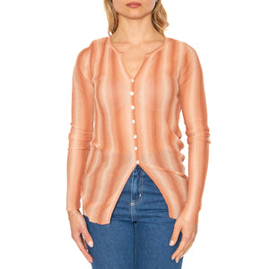 Top punto con botones marrón - Camicia Donna Multicolore 51W/10627 . WILD PONY 