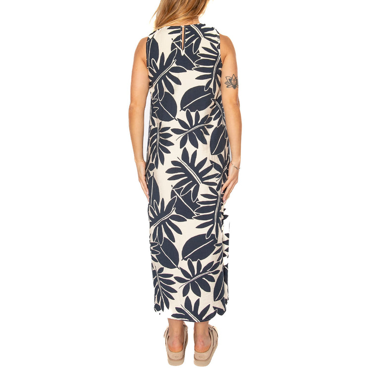 Vestido largo floral Filodendro - Abito Donna Multicolore 51W/11208 . WILD PONY 