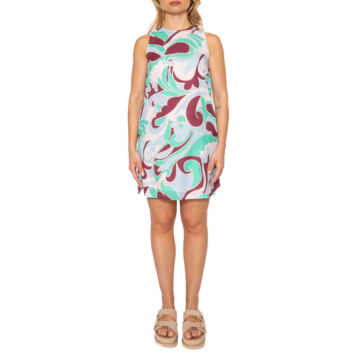 Vestido corto estampado Yarrow - Abito Donna Multicolore 51W/41205 . WILD PONY 
