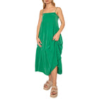 Vestido largo amplio verde - Abito Donna Verde 51W/41220 . WILD PONY 