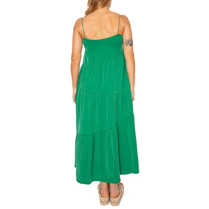 Vestido largo amplio verde - Abito Donna Verde 51W/41220 . WILD PONY 