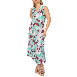 Vestido largo estampado floral Bromelia - Abito Donna Multicolore 51W/41221 . WILD PONY 