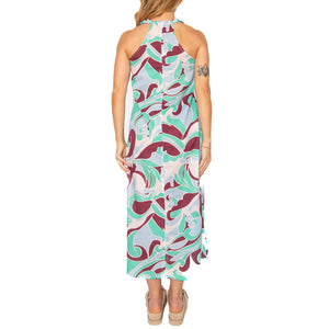 Vestido largo estampado floral Bromelia - Abito Donna Multicolore 51W/41221 . WILD PONY 