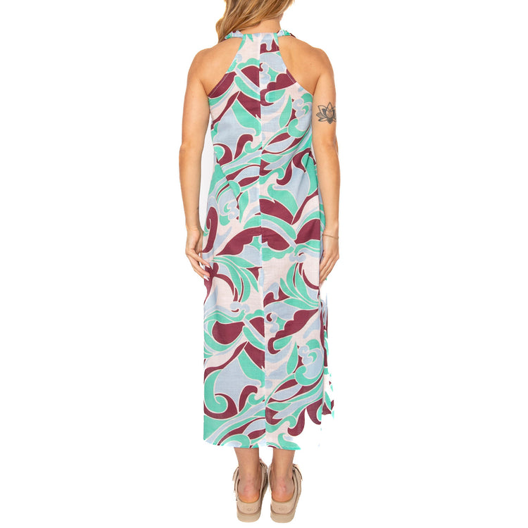 Vestido largo estampado floral Bromelia - Abito Donna Multicolore 51W/41221 . WILD PONY 