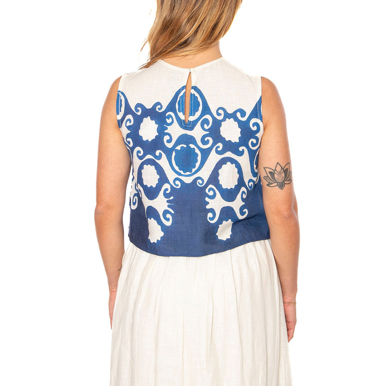 Top corto estampado Goa - Top Donna Multicolore 51W/44201 . WILD PONY 