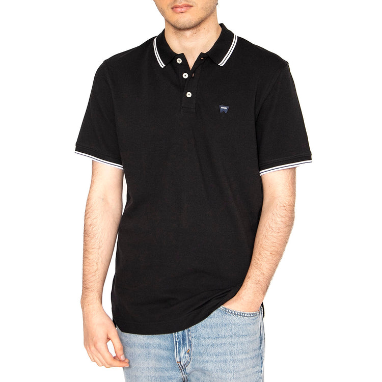 Polo Shirt Black - Polo Uomo Nera 112350404 . WRANGLER 