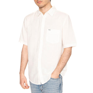 Shirt White - Camicia Maniche Corte Uomo Bianca 112362728 . WRANGLER 