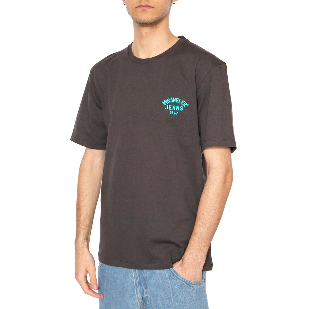 Small Logo Tee Faded Black - Maglietta Girocollo Uomo Nera 112362800 . WRANGLER 