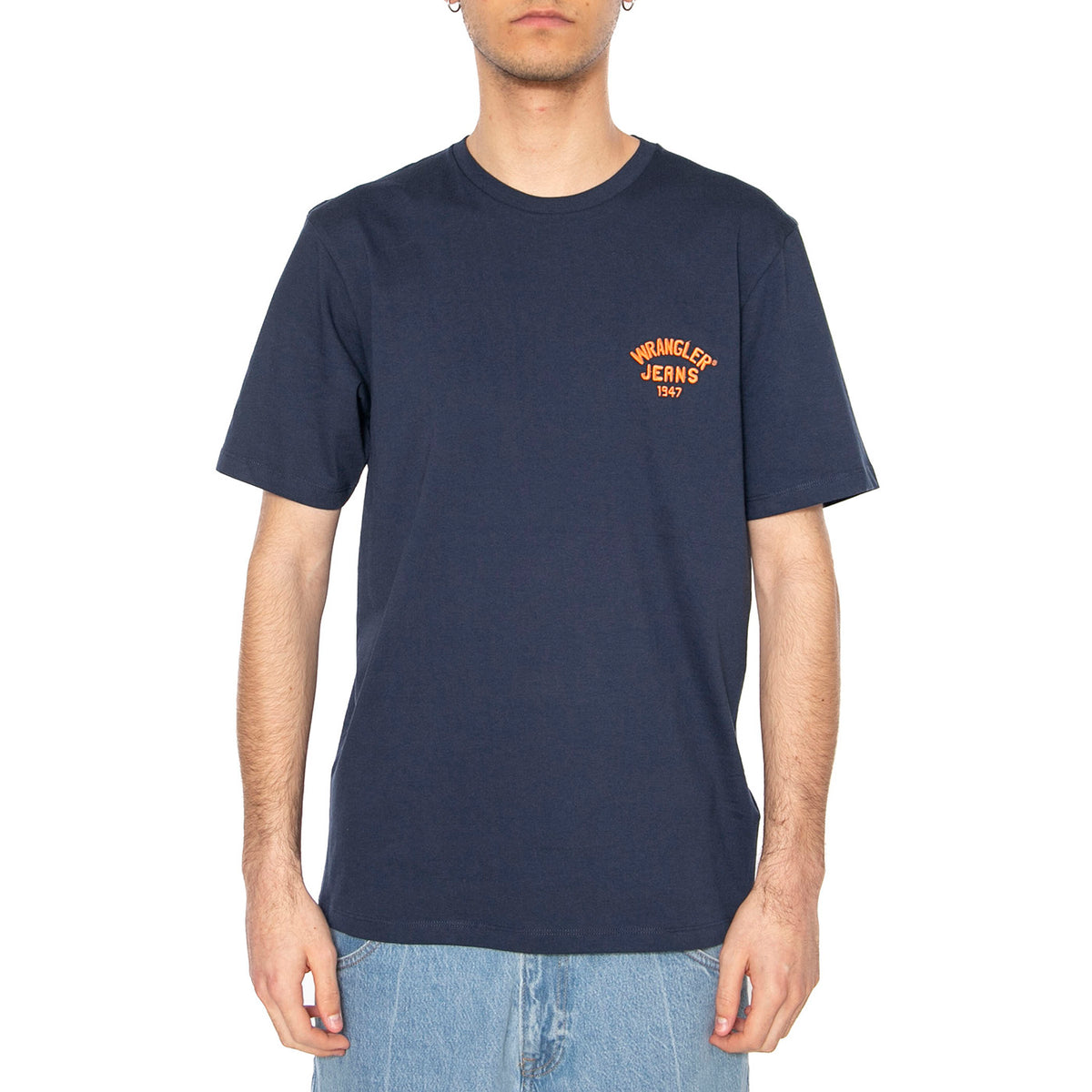 Small Logo Tee Navy - Maglietta Girocollo Uomo Blu 112362807 . WRANGLER 