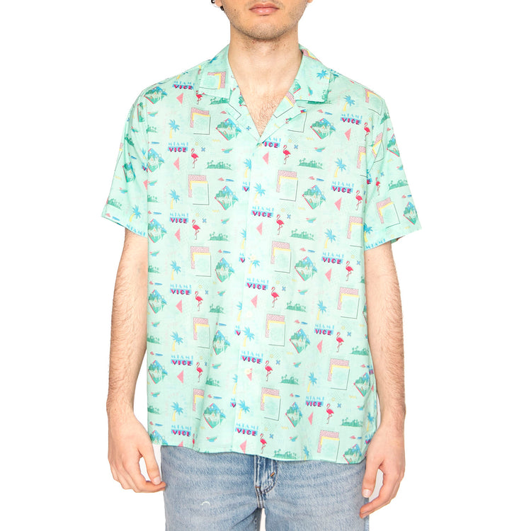 Miami Vice For Life Aloha Shirt - Camicia Maniche Corte Uomo Multicolore 1882-ALOHA . BRAVA FABRICS 