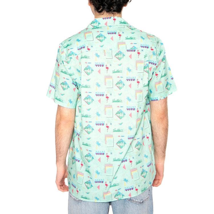 Miami Vice For Life Aloha Shirt - Camicia Maniche Corte Uomo Multicolore 1882-ALOHA . BRAVA FABRICS 