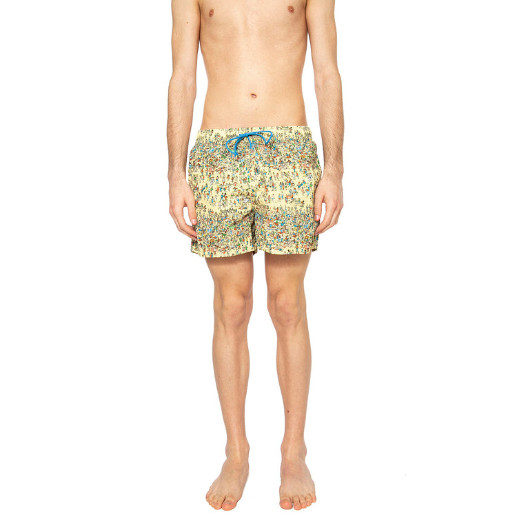 Where S Wally On The Beah Swimwear - Costume da Bagno Uomo Giallo 1905-ALOHA . BRAVA FABRICS 