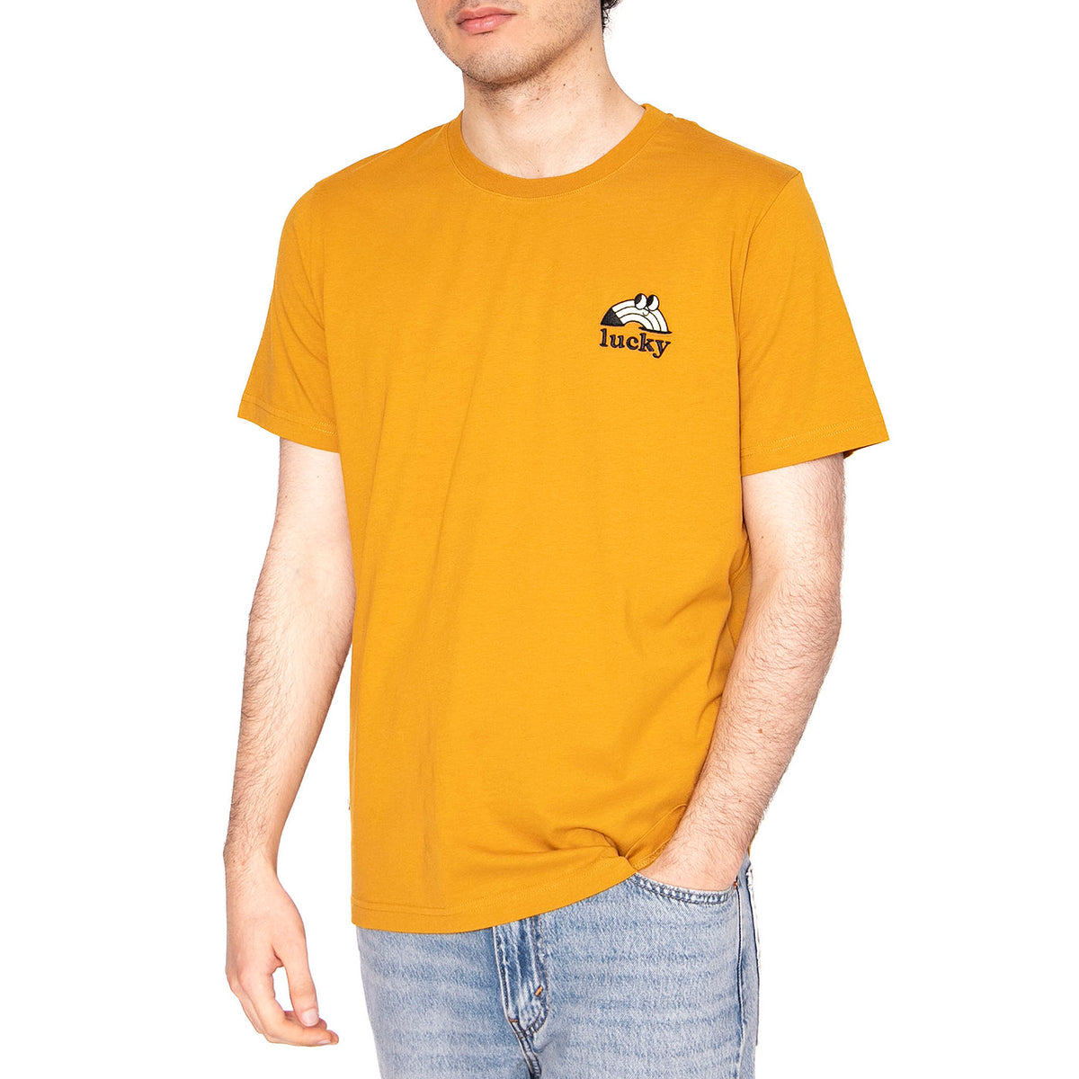 Lucky T-Shirt Toffee - Maglietta Girocollo Uomo Arancione 3073-TOFFEE . BRAVA FABRICS 