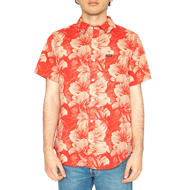Charter Print S/S WVN - Camicia Maniche Corte Uomo Multicolore 01218-CSROF . BRIXTON 