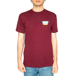 Linwood S/S STT - Maglietta Girocollo Uomo Bordeaux 16172-BRGTL . BRIXTON 