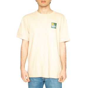 Alpha Square S/S STT - Maglietta Girocollo Uomo Beige 16428-CROWG . BRIXTON 