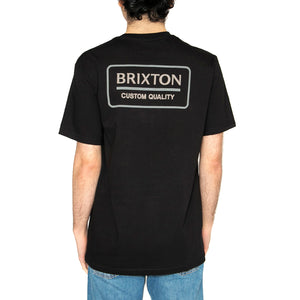 Palme Proper S/S STT - Maglietta Girocollo Uomo Nera 16616-BKOFB . BRIXTON 