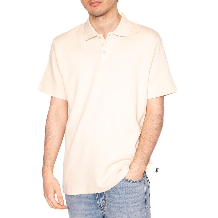 Waffle S/S Polo Knit - Polo Uomo Beige 22600-WHTCP . BRIXTON 