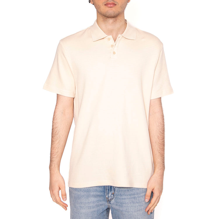 Waffle S/S Polo Knit - Polo Uomo Beige 22600-WHTCP . BRIXTON 