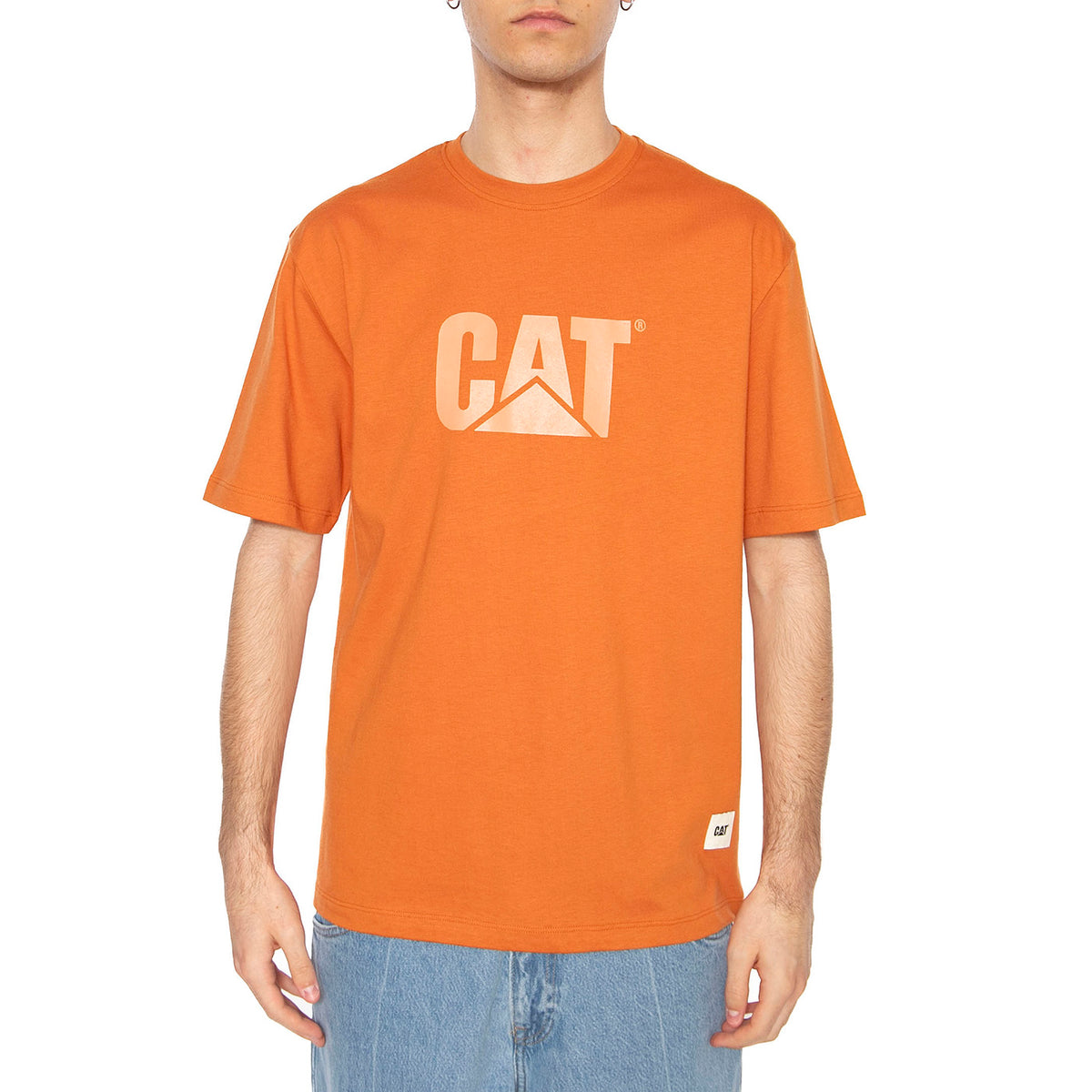 Logo T-Shirt Orange - Maglietta Girocollo Uomo Arancione 6010111-12774 . CAT 