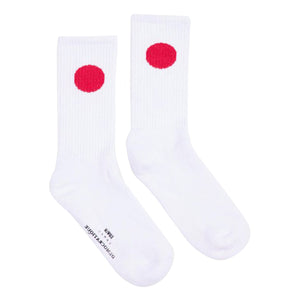 Japanese Sun Sock x Democratique White - Calzini Bianchi I030554.02.00.-02.00 . EDWIN 