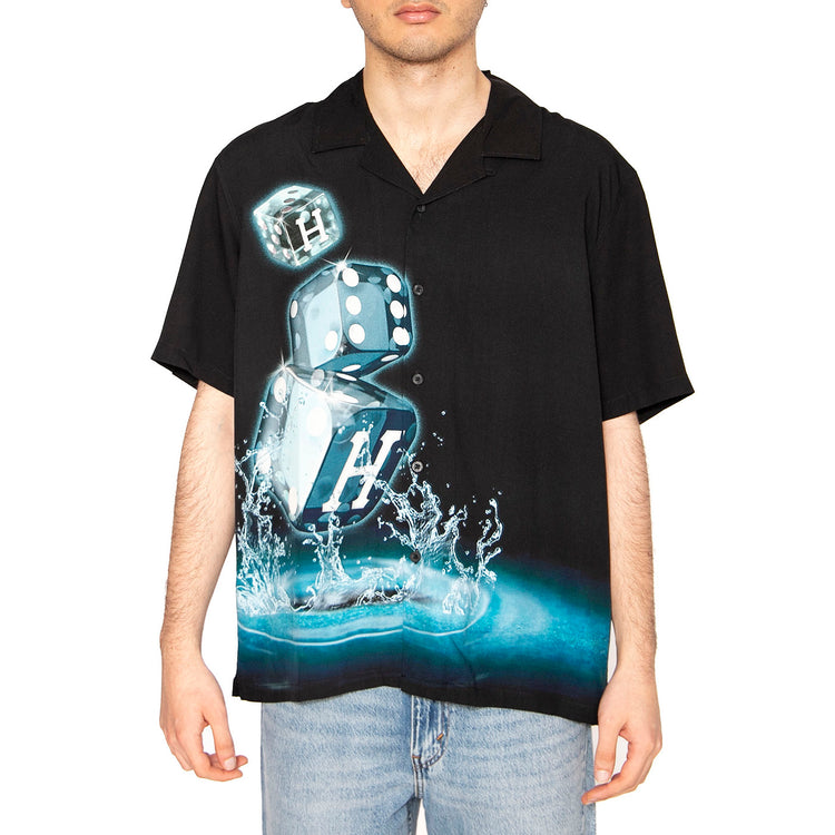 Dice S/S Woven Top - Camicia Maniche Corte Uomo Multicolore BU00155-BLACK . HUF 