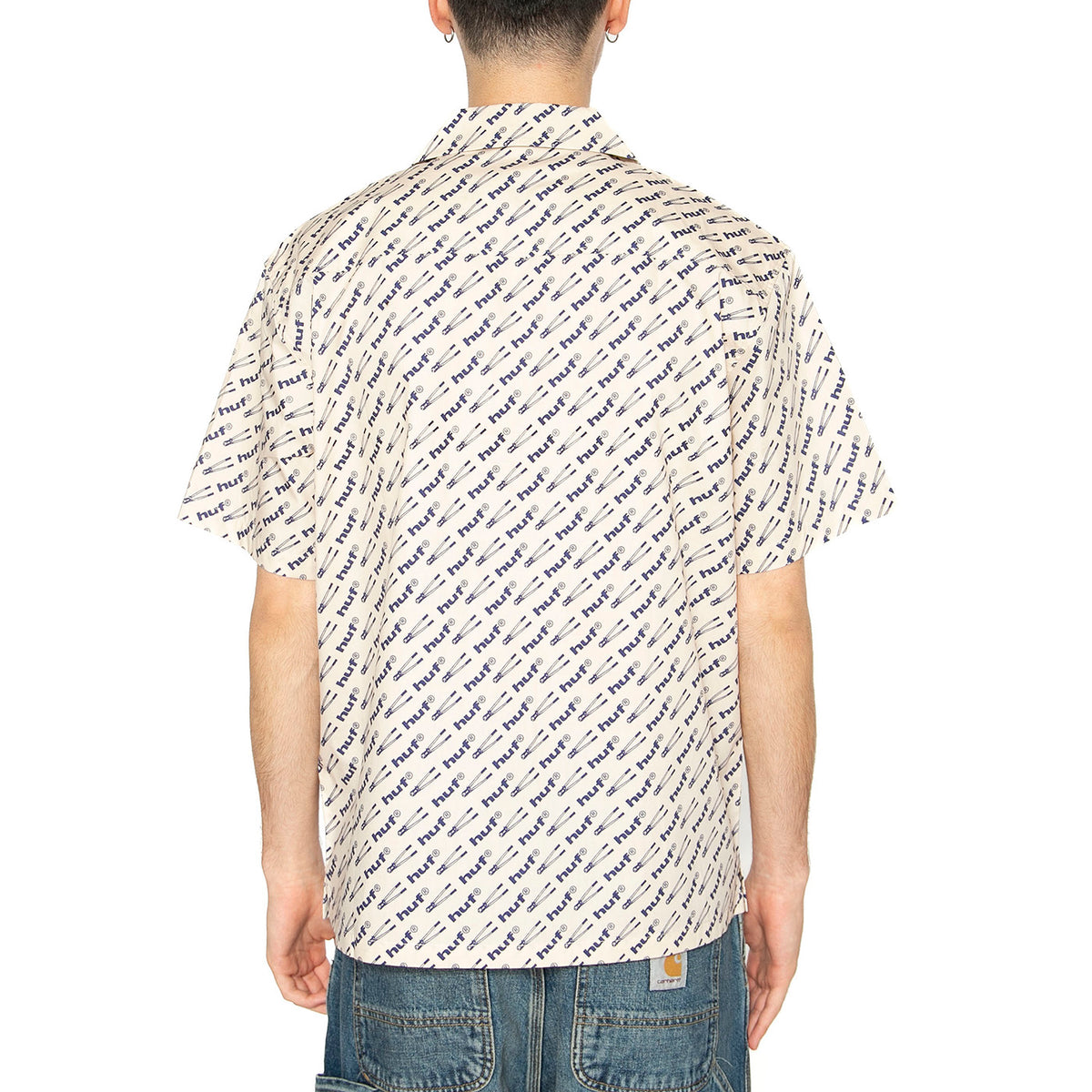 Breaker S/S Woven Top - Camicia Maniche Corte Uomo Multicolore BU00158-NATUR . HUF 