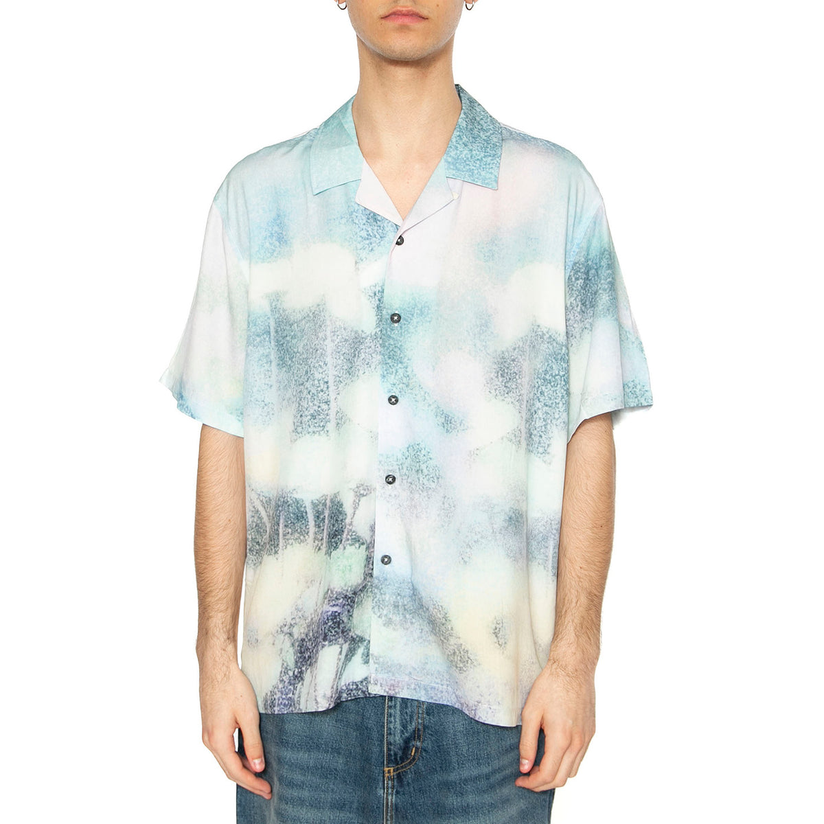 Floral Haze S/S Resort Shirt - Camicia Maniche Corte Uomo Multicolore BU00180-MULTI . HUF 