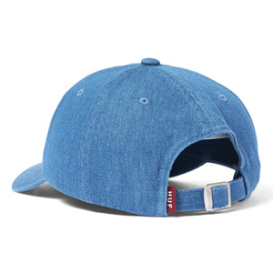 All Star 6 Panel CV Hat - Cappellino con Visiera Denim Jeans Blu HT00799-LBLUE . HUF 